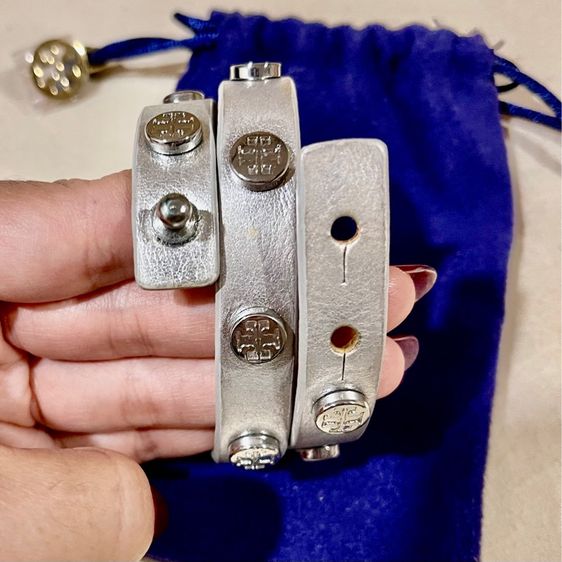 Tory Burch Leather Bracelet ของแท้  รูปที่ 3