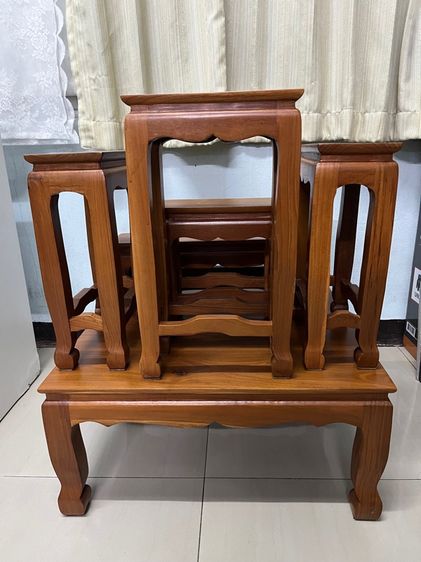 โต๊ะหมู่บูชาไม้สักทองชุด 5 ชิ้น รูปที่ 3