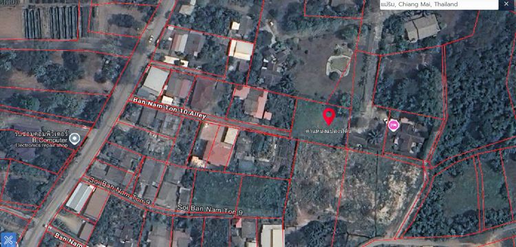 ขายที่ดินทำเลดีสำหรับปลูกบ้าน เชียงใหม่ 220 ตรว รูปที่ 2