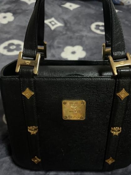 หญิง ดำ หนัง PU กระเป๋า MCM วินเทจ