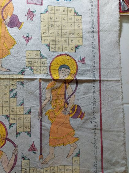 เครื่องรางผ้ายันต์ล้านนางานเขียนมือขนาด 34คูณ 22 นิ้ว รูปที่ 5