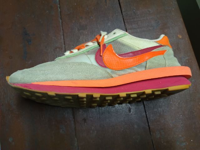 Nike LD Waffle sacai CLOT Kiss of Death Net Orange Blaze Size 10.5 US รูปที่ 7