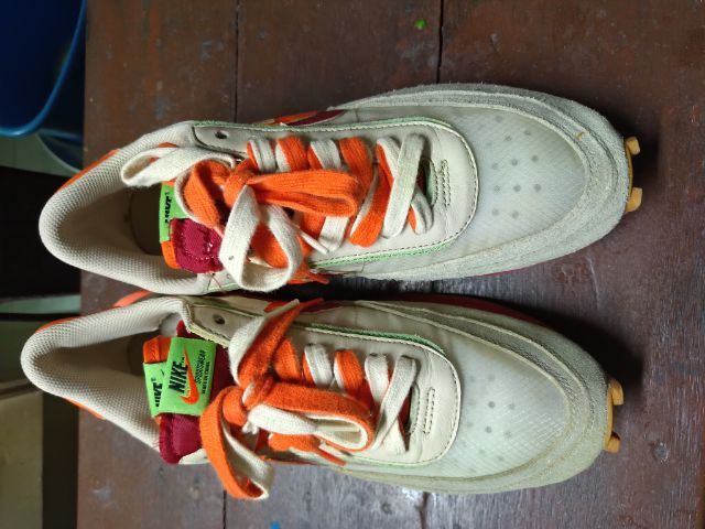 Nike LD Waffle sacai CLOT Kiss of Death Net Orange Blaze Size 10.5 US รูปที่ 5