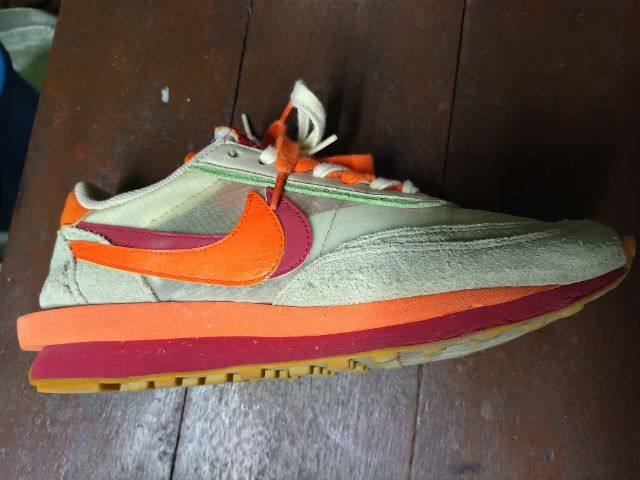 Nike LD Waffle sacai CLOT Kiss of Death Net Orange Blaze Size 10.5 US รูปที่ 6