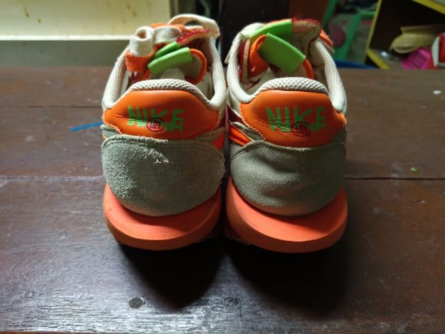 Nike LD Waffle sacai CLOT Kiss of Death Net Orange Blaze Size 10.5 US รูปที่ 2