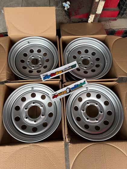 ล้อเหล็ก 15" ล้อกะทะผ่าใหม่ขอบ15 5รู 6รู