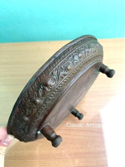 ถาด น้ำชา ทองเหลือง เก่าโบราณสะสม