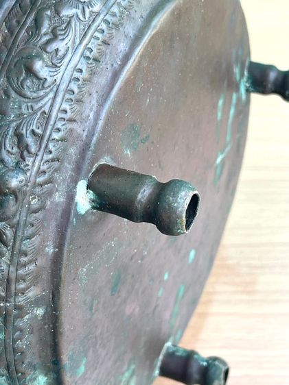 ถาด น้ำชา ทองเหลือง เก่าโบราณสะสม รูปที่ 10