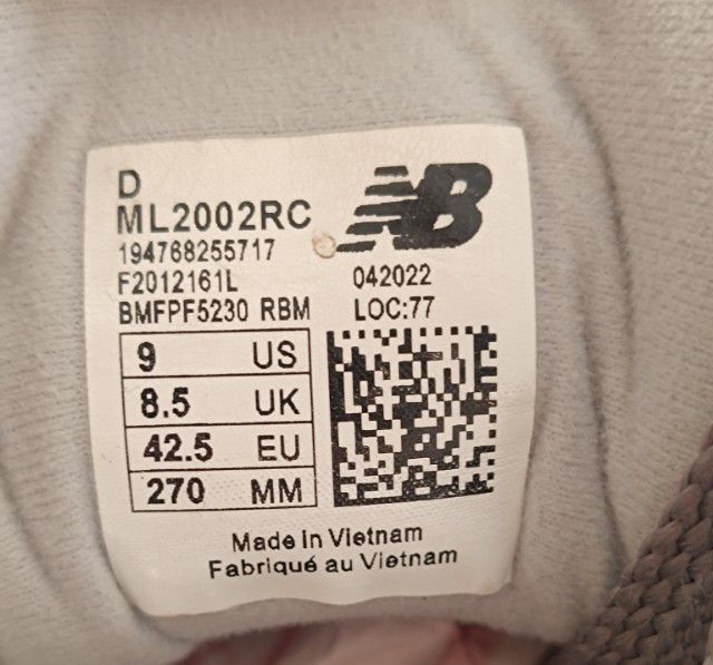 ขาย New Balance 2002RC size 42.5-270cm ของแท้  สภาพดี นุ่มสบาย รูปที่ 9