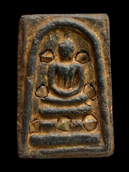 (ขายแล้ว)พระสมเด็จวัดระฆังพิมพ์ใหญ่มีหน้ามีตาหลังพระสมเด็จพิมพ์แหวกม่านเนื้อผงใบลานมีเม็ดพระธาตุ