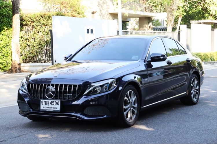Mercedes-Benz C-Class 2017 C350 Sedan ปลั๊กอินไฮบริด (PHEV) เกียร์อัตโนมัติ น้ำเงิน รูปที่ 3