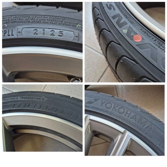 ล้อแม๊กแท้ถอดจากรถ Bmw สภาพใหม่แตะพื้นไม่ถึงพันโล ยางปี25 รูปที่ 2