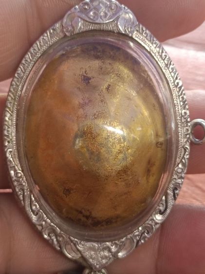 เบี้ยแก้หลวงปู่รอดวัดนายโรงเก่ามากเลี่ยมเงินแท้พระบ้านๆ รูปที่ 5