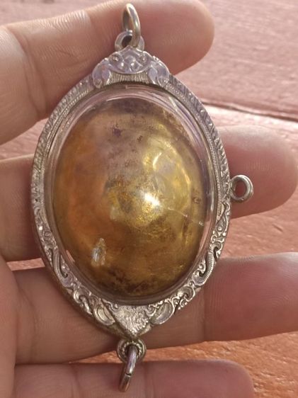 เบี้ยแก้หลวงปู่รอดวัดนายโรงเก่ามากเลี่ยมเงินแท้พระบ้านๆ รูปที่ 4