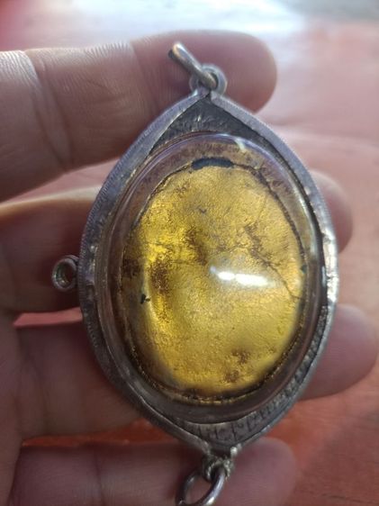 เบี้ยแก้หลวงปู่รอดวัดนายโรงเก่ามากเลี่ยมเงินแท้พระบ้านๆ รูปที่ 2