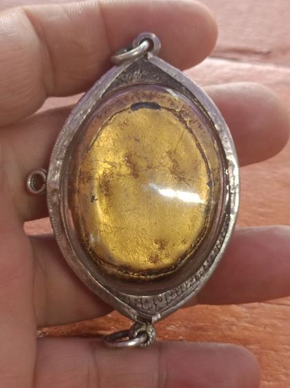 เบี้ยแก้หลวงปู่รอดวัดนายโรงเก่ามากเลี่ยมเงินแท้พระบ้านๆ รูปที่ 3