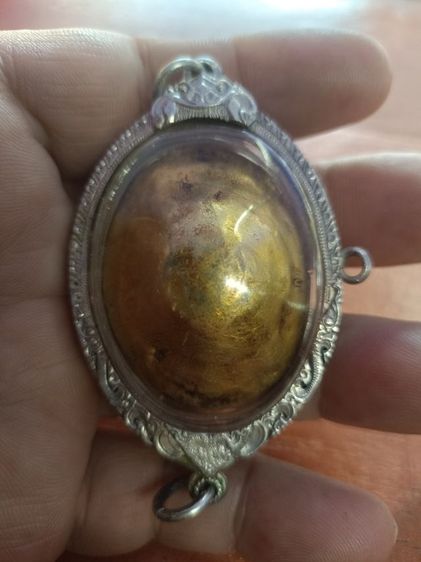 เบี้ยแก้หลวงปู่รอดวัดนายโรงเก่ามากเลี่ยมเงินแท้พระบ้านๆ รูปที่ 6