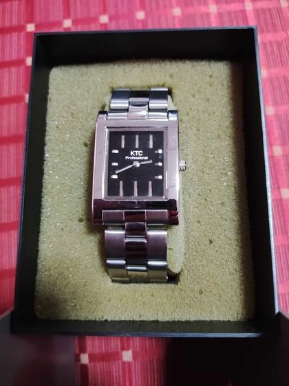 สแตนเลส ดำ นาฬิกา KTC ระบบ Quartz ของใหม่พร้อมกล่อง ตัวจริงสวยมาก