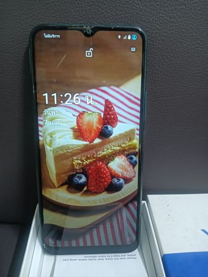 สมาร์ทโฟน VivoY12A สภาพดี  ฟิล์มกระจกแตก ไม่มีปัญหาต่อการใช้งานค่ะ  รูปที่ 3