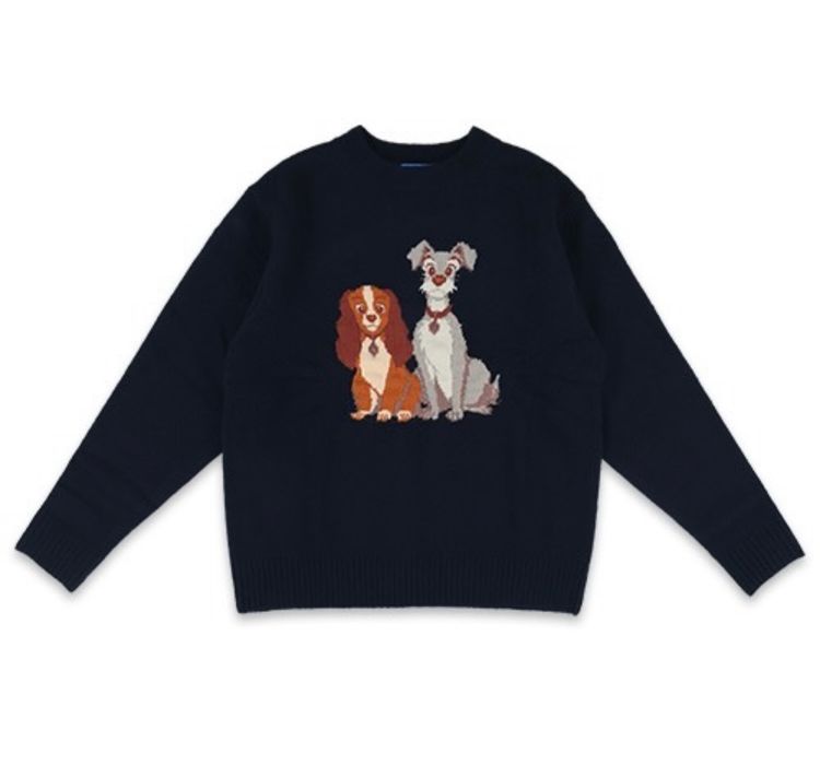 อื่นๆ เสื้อไหมพรม ฟรีไซส์ อื่นๆ แขนยาว Lady and the tramp sweater