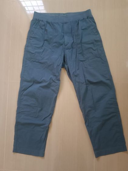 UNIQLO กางเกงขายาว ผ้ายืด สีกรม 67 Blue ไซส์ L เอว 84-92 ซม.(เอวใส่ได้ตั้งแต่ 32-36 นิ้ว) รูปที่ 3