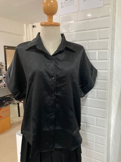 เสื้อเชิ้ตผ้าซาติน size free  รูปที่ 2