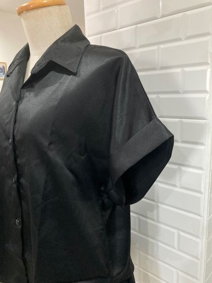 เสื้อเชิ้ตผ้าซาติน size free  รูปที่ 3