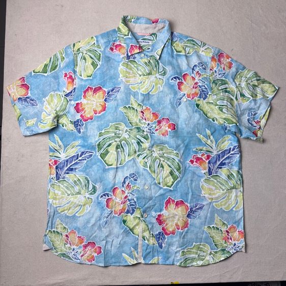 เสื้อเชิ้ต​ลายดอก Tommy Bahama ผ้าลินิน​ Size XL​