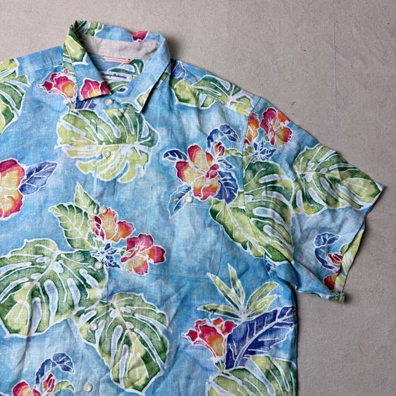 เสื้อเชิ้ต​ลายดอก Tommy Bahama ผ้าลินิน​ Size XL​ รูปที่ 2