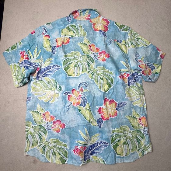 เสื้อเชิ้ต​ลายดอก Tommy Bahama ผ้าลินิน​ Size XL​ รูปที่ 7