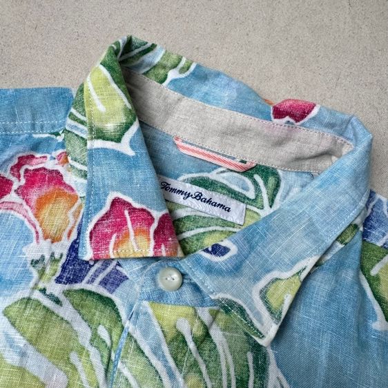 เสื้อเชิ้ต​ลายดอก Tommy Bahama ผ้าลินิน​ Size XL​ รูปที่ 5