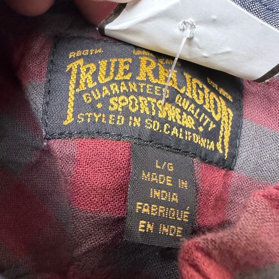 เสื้อเชิ้ต​ TRUE Religion งานดีมาก Size L รูปที่ 3