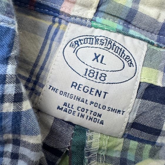 เสื้อเชิ้ต​ Brooks Brothers งานผ้าต่อลาย Size XL  รูปที่ 3