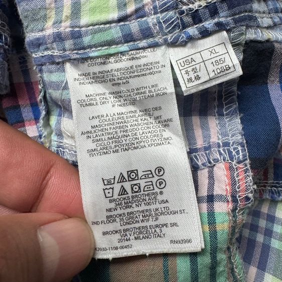 เสื้อเชิ้ต​ Brooks Brothers งานผ้าต่อลาย Size XL  รูปที่ 4