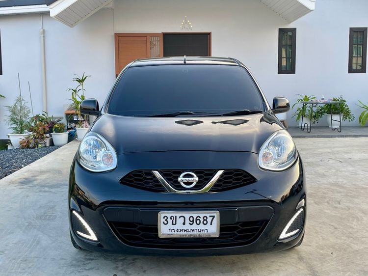 Nissan March 2015 Sedan เบนซิน ไม่ติดแก๊ส เกียร์อัตโนมัติ ดำ รูปที่ 2