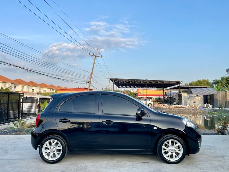 Nissan March 2015 Sedan เบนซิน ไม่ติดแก๊ส เกียร์อัตโนมัติ ดำ รูปที่ 4