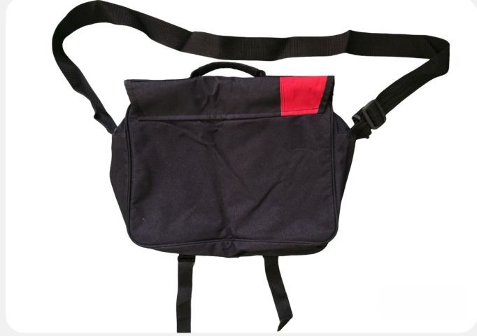 กระเป๋าสะพายข้าง DOMON สีดำา โลโก้แดง รูปที่ 8