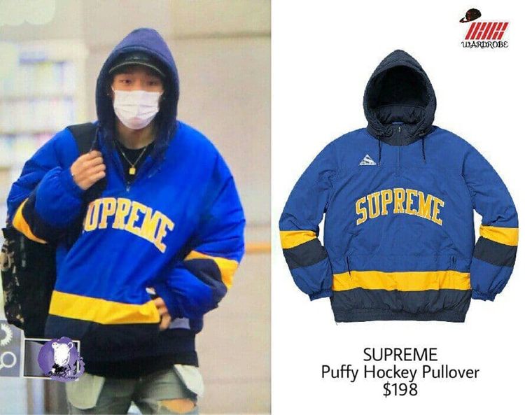 Supreme puffer hockey pullover และ shoulder bag ss17 magenta รูปที่ 10