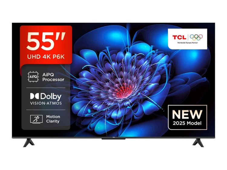 TCL P6K 55 นิ้ว 4KHDR ระบบ Google TV  มือ 1 ใหม่ยังไม่แกะกล่อง  รูปที่ 4