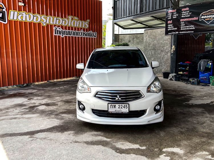 Mitsubishi Attrage 2018 1.2 GLX Sedan เบนซิน ไม่ติดแก๊ส เกียร์อัตโนมัติ ขาว รูปที่ 2