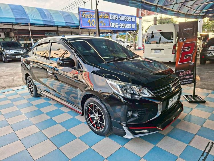 Mitsubishi Attrage 2021 1.2 GLX Sedan เบนซิน ไม่ติดแก๊ส เกียร์อัตโนมัติ ดำ รูปที่ 3