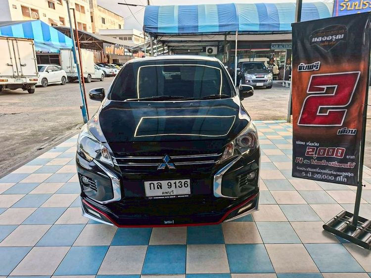 Mitsubishi Attrage 2021 1.2 GLX Sedan เบนซิน ไม่ติดแก๊ส เกียร์อัตโนมัติ ดำ รูปที่ 2