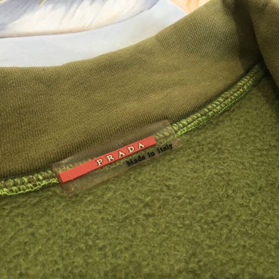Prada Sport เสื้อแจ็คเก็ตกันหนาว สีเขียวขี้ม้า ดีไซน์สปอร์ตคลาสสิก สภาพนางฟ้า รูปที่ 7
