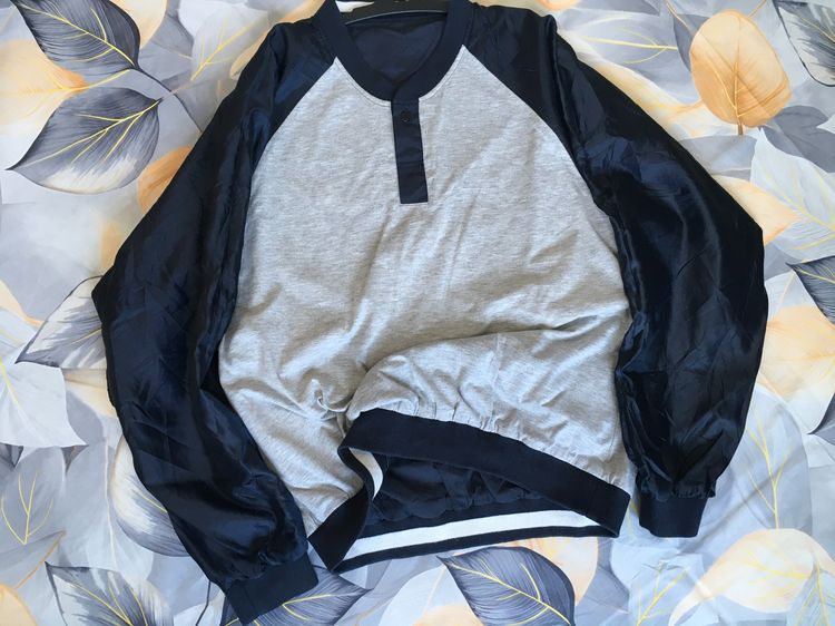 เสื้อวินเทจ Rapido Reversible 2-in-1 เสื้อสเวตเตอร์มือสอง สีกรมท่า-เทา สภาพนางฟ้า ไซส์ 105 รูปที่ 6