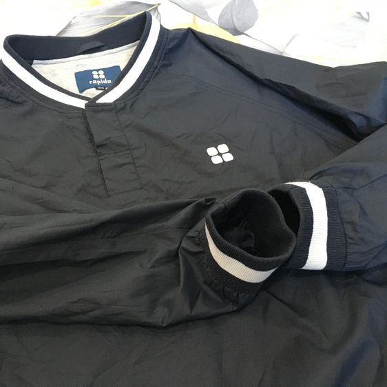 เสื้อวินเทจ Rapido Reversible 2-in-1 เสื้อสเวตเตอร์มือสอง สีกรมท่า-เทา สภาพนางฟ้า ไซส์ 105 รูปที่ 5