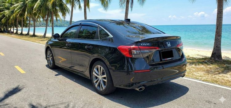 Honda Civic 2021 1.5 Turbo EL+ Sedan เบนซิน ดำ รูปที่ 2
