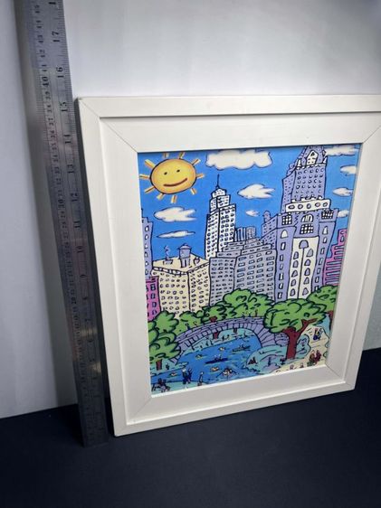 "ภาพพิมพ์ตกแต่งบ้านสไตล์ James Rizzi - Sunday in Central Park (Reproduction 3D Print) รูปที่ 3