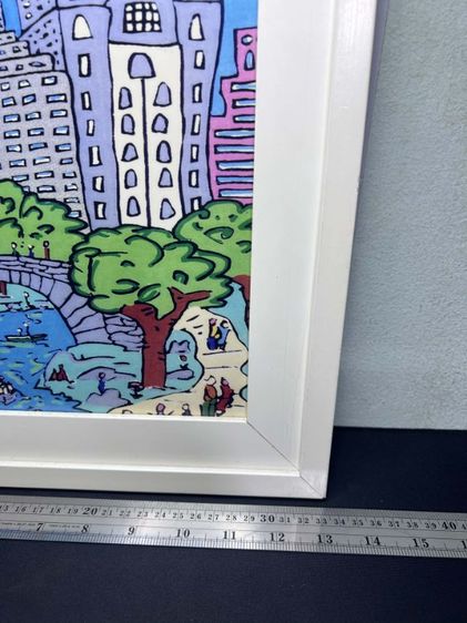 "ภาพพิมพ์ตกแต่งบ้านสไตล์ James Rizzi - Sunday in Central Park (Reproduction 3D Print) รูปที่ 6