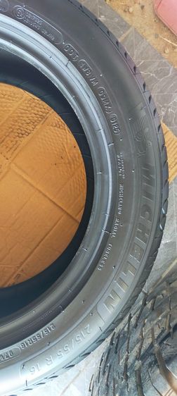 ยางมิชลิน 215 55 16 ปี25 ตุ่มข้างยางยังอยู่ 1เส้น900 รูปที่ 4