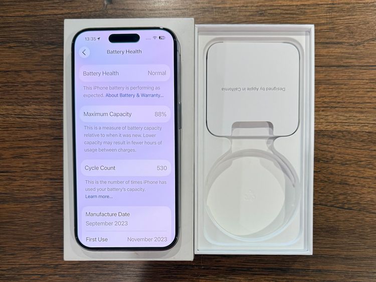 ขายเรียบร้อยแล้วครับ - Iphone 15 pro 128GB สี Natural Titanium สวยเหมือนใหม่ ไม่รอยแม้อต่นิดเดียว รูปที่ 3